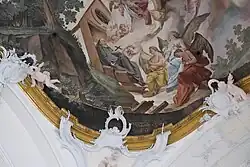 Tod des heiligen Anianus, Signatur „M. Gündter pinxit 1763“