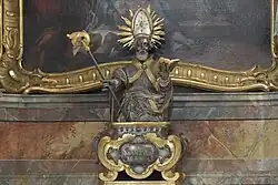 Nebenaltar mit der Büste des heiligen Marinus