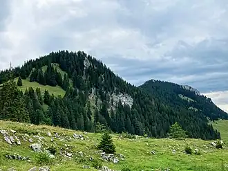 Rotwandlspitz (links) von Westen