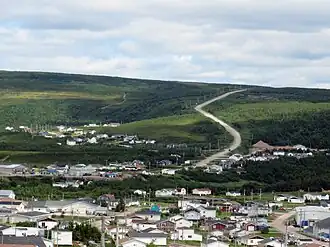 Forteau, im Hintergrund der Trans-Labrador Highway