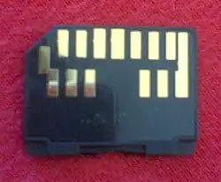 Kontaktseite einer MMCmobile 256&nbsp;MB