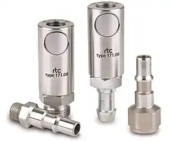Pneumatikkupplung der RTC Serie 171 mit 2-Stufen-Sicherheitsentriegelung