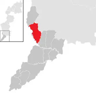 Lage der Gemeinde Rudersdorf (Burgenland) im Bezirk Jennersdorf (anklickbare Karte)