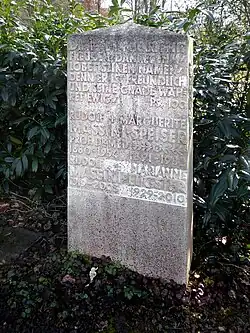 Rudolf Massini-Speiser (1880–1954) Dr. med. Professor, Familiengrab auf dem Friedhof Hörnli, Riehen, Basel-Stadt
