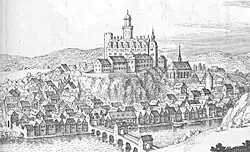 Runkel Topographia Hassiae, Matthäus Merian, 1655