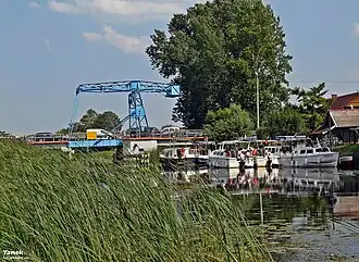 Most zwodzony na Wiśle Królewieckiej Klappbrücke über die Königsberger Weichsel