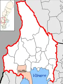 Lage der Gemeinde Säffle