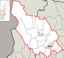 Lage der Gemeinde Säter
