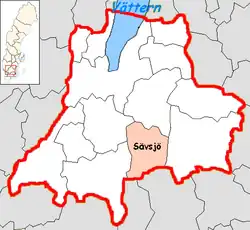 Lage der Gemeinde Sävsjö