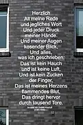 Gedicht von Annette von Droste-Hülshoff am Rathaus