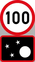 max. Geschwindigkeit 100 km/h bei Nacht