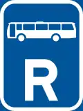 R301: Verkehrsfläche reserviert für Omnibusse*