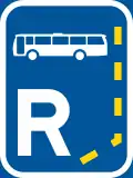 R303: Beginn einer Omnibusfahrspur*