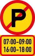 Eingeschränktes Halteverbot zu den angegebenen Uhrzeiten