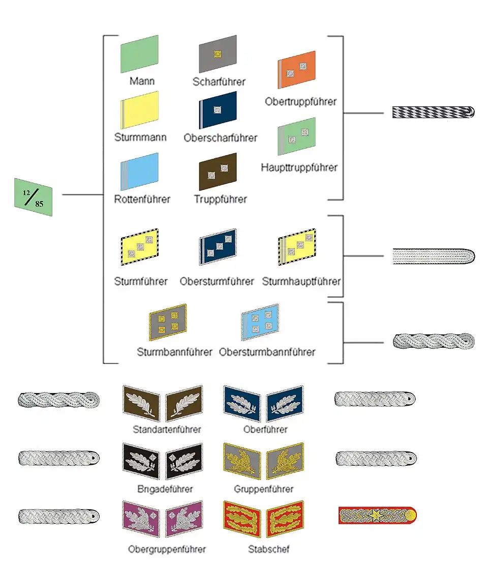 Rangabzeichen der SA