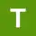 T als weißes Zeichen in grün gefülltem Quadrat