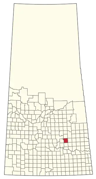 Lage der Gemeinde in Saskatchewan