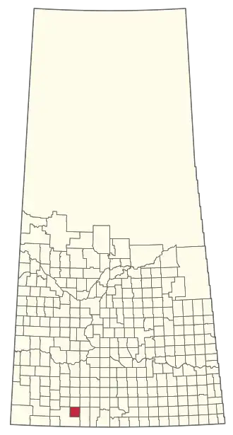 Lage der Gemeinde in Saskatchewan