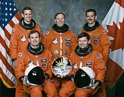 v. l. n. r. William S. McArthur, James Halsell, Jerry Ross, Kenneth Cameron, Chris Hadfield