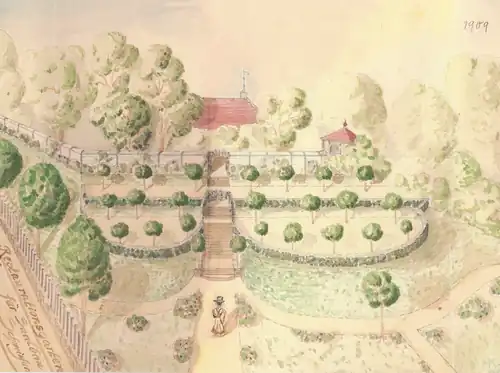 Christina-Schanze mit Saalbau Mayer 1909. Restaurationsgarten und Musikpavillon