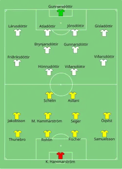 Aufstellung Schweden gegen Island