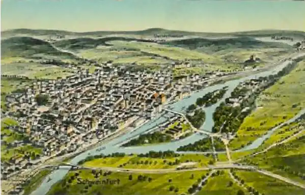 Schweinfurt mit Schweinfurter Rhön um 1910