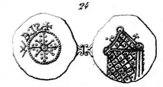 Halbpfennig-Münze aus der Zeit der Söhne von Harald Gille (12. Jahrhundert).