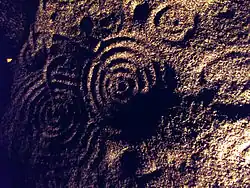 Sa Perda Pinta und Detail der Cup-and-Ring-Markierungen