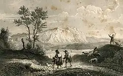 1838 Stahlstich, J.J.Hinchcliff nach Ludwig Richter Aus: Wilhelm Blumenhagen, Wanderungen durch den Harz (Leipzig: Verlag Georg Wigand 1838)[18]