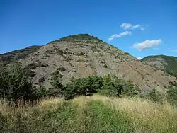 Panoramablick auf eine Berg.