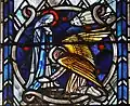 Verkündigungsszene unterhalb des Kreuzigungsfensters, St Mary Magdalene in Ickleton, Cambridgeshire, 1929