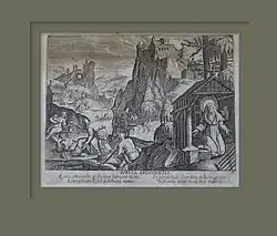 Radierstich einer Heiligen