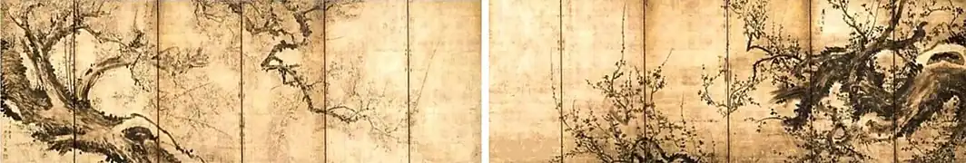 Stellschirmpaar mit Pflaumen[4]