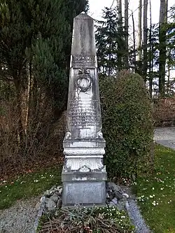Salamon Zellweger (1807–1887) Unternehmer. Grab, Friedhof Trogen