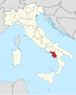 Lage innerhalb Italiens