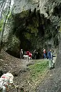 Felshöhle Srečna Peč zwischen Selkach und Rupertiberg