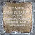 Stolperstein vor dem Haus Nr.&nbsp;8