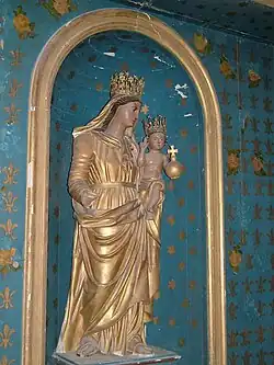 Skulptur Madonna mit Kind