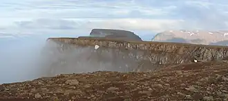 Blick auf den Gipfel des Bolafjall