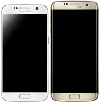 Samsung Galaxy S7 (links; weiß) und S7 Edge (rechts; gold)