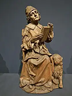 Markus der Evangelist aus der Predella des Münnerstädter Hochaltars, Bode-Museum, Berlin