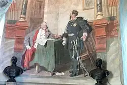 Fresko eines Treffens mit Viktor Emanuel II. (San Martino)