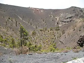 Blick in den Krater des San Antonio