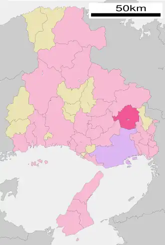 Lage Sandas in der Präfektur