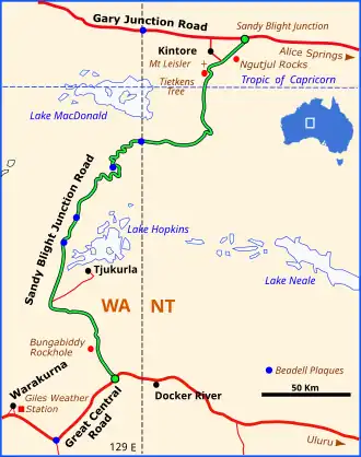 Übersichtskarte Sandy Blight Junction Road