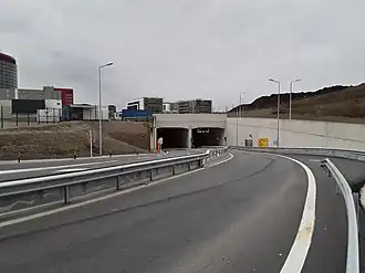 Eingang zum neuen Tunnel „Central Gate“ in Esch-Belval