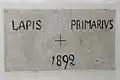 Eingemauerter Grundstein von 1892