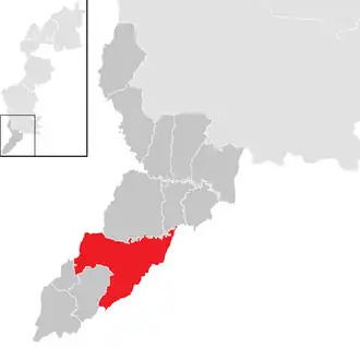 Lage der Gemeinde Sankt Martin an der Raab im Bezirk Jennersdorf (anklickbare Karte)