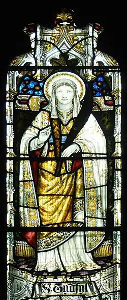 Die hl. Tydfil, Bleiglasfenster in der Kathedrale von Llandaff