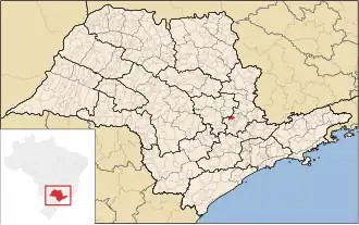 Lage der Gemeinde Americana im Bundesstaat São Paulo